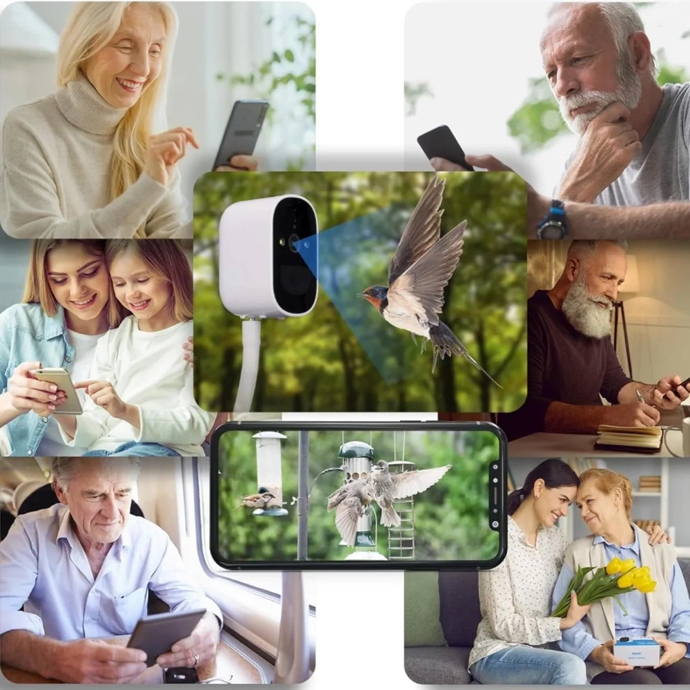 NEW! Bird Feeder/Watching Camera Solar Powered Smart HD Night Vision Technology